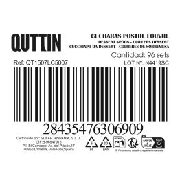 Inde Set 3 Cucharas de Postre Louvre Champagne Mate 14.8 cm (12 Cajas)