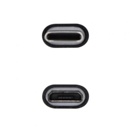 AISENS - MINI ADAPTADOR USB-C USB 2.0, TIPO MICRO-B/H-USB-C/M, NEGRO