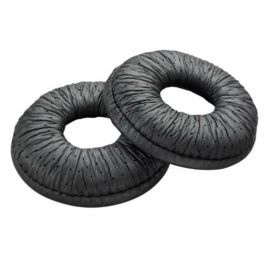 Poly Almohadillas de Cuero Sintético CS540 para Savi & CS540, Pack de 2 Unidades, Negras