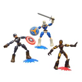 Hasbro Avengers Iron Man & Capitán América E9198 Figuras Bend and Flex Marvel
