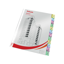 Esselte Funda Multitaladro DIN A4 Polipropileno Cristal con Pestañas, 85 micras, Pack 12 Unidades