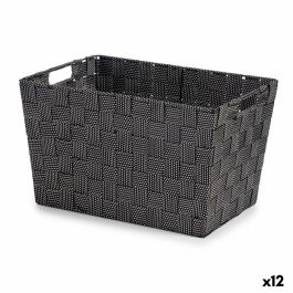 Cesta Kipit A3-6875 Negro Tela 25 x 20 x 35 cm (12 Unidades)