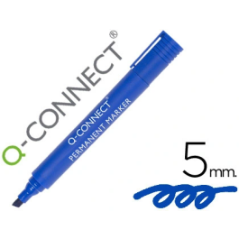 Q-connect Rotulador Permanente Azul Punta Biselada Trazo 5mm Precio: 5.94999955. SKU: B19H25YXDK