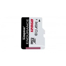 Kingston Tarjeta microSD High-Endurance 128GB UHS-I U1 Clase 10 para Cámaras Vigilancia 24/7, Dash Cam, Body Cam, Full HD, Resistente