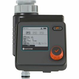 Gardena Programador de Riego Selectivo - Para Grifos 20/27 y 26/34 - Hasta 3 Programas Individuales, Modo Manual, Módulo Extraíble, Alerta Batería Baja y Conexión Sonda Humedad