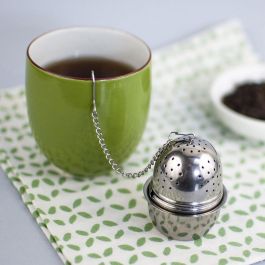 Cook Concept Infusor de Té con Soporte Anti-Goteo de Acero Inoxidable para Infusiones d.4,5 cm; h.5,5 cm