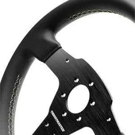 Thrustmaster Evo Racing 32R Volante de Cuero Negro y Amarillo para PC, PlayStation 4, PlayStation 5, Xbox, Xbox One