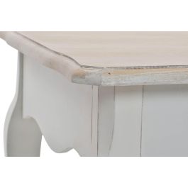 DKD Home Decor Mesita Auxiliar Tradicional Colección Versalles3 Madera Abeto Blanco Natural 120x60x50 cm