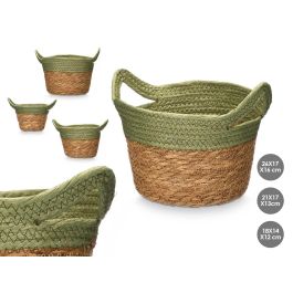 Set 3 Cestos Redondos Asas 16Cm Alto Verde Giftdecor (8 Unidades) Precio: 52.5000003. SKU: B18MADBRTT