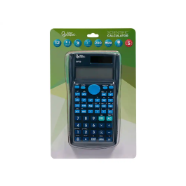 Liderpapel XF32 Calculadora Científica 12 Dígitos 240 Funciones Solar y Pila Tapa Azul 156x85x20mm