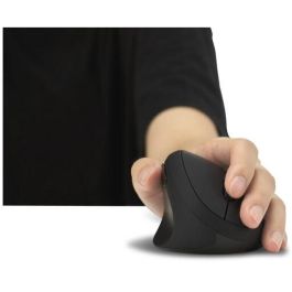 Kensington Ratón Pro Fit Ergonómico Vertical Inalámbrico para Zurdos, 6 Botones, 800-1200-1600 DPI, Negro