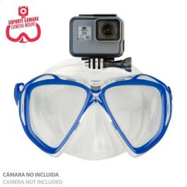 Gafas de Buceo con Tubo AquaSport Azul Adultos (2 Unidades)