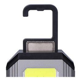 Edm Linterna LED de Aluminio Recargable, Potencia 10W, Función Power Bank, 1000 Lumens, Imán y Gancho Incluido