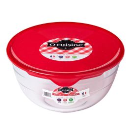 Fiambrera Redonda con Tapa Ô Cuisine Prep&store Ocu Rojo 2 L 22 x 22 x 11 cm Vidrio (3 Unidades)