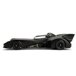 Coche metal batmóvil 1989, incluye figura batman de metal 7 cm escala 1:24 30x15x11 cm