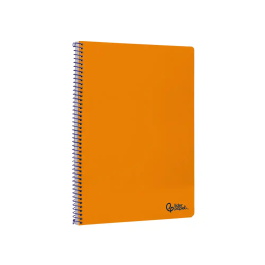 Liderpapel Cuaderno Espiral DIN A4 Smart Tapa Blanda 80 Hojas 75gr Pauta 3.5mm con Margen Color Naranja