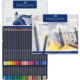 Estuche de Metal con 48 Lápices de Colores Goldfaber. Faber Castell 114748