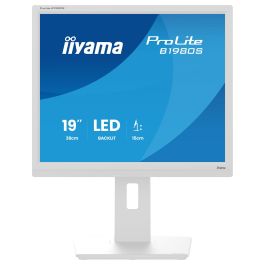 Iiyama ProLite B1980S-W1 - Monitor de 19" 1280x1024 (5:4), Panel TN, 75Hz, 3ms, 250 cd/m², Ajuste en Altura, Pivote, Altavoces, Blanco