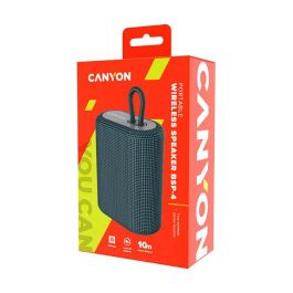 Canyon BSP-4 Altavoz Bluetooth Portátil, Lector TF, USB-C, 5W, Radio FM, Batería 1200 mAh, Color Gris Grafito