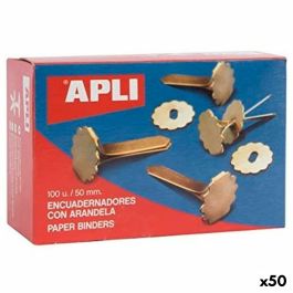 Encuadernadores metálicos Apli Dorado 50 mm 100 Piezas (50 Unidades) Precio: 224.7900006. SKU: B1KKB6BRPB