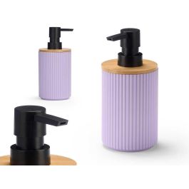 Berilo Dosificador de Rayas con Acabado Bambú y Plástico PP, Color Lila, con Dimensiones de 7.5 cm Ancho x 16.5 cm Alto x 7.5 cm Largo (24 Unidades) Precio: 46.49999992. SKU: B15PBRZLKP