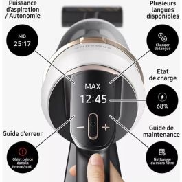 Samsung VS20B95C43W Aspiradora vertical Bespoke Jet Plus Complete 210 AW con estación de limpieza