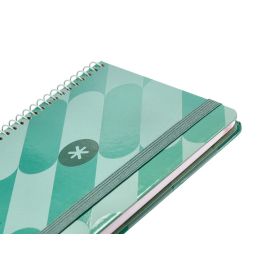 Agenda Espiral Antartik Pattern A6+ 2025 Semana Vista Color Verde Papel 80 gr