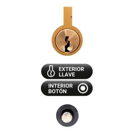 Micel crr08 Cerrojo de Sobreponer de Acero, Cilindro 70mm Boca Pera, Placa 86mm, Acabado Pintado Gris, 3 Llaves