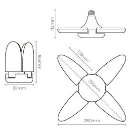 Edm Bombilla LED Multidireccional E27 30W 3155lm Luz Fría 6500K