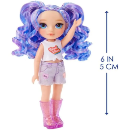 Rainbow High Littles Muñeca 15cm + Mascota Morado LIT35051531234 - A partir de 4 años