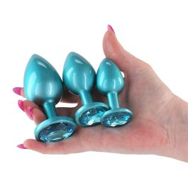 Plug Anal NS Novelties Rear Assets Azul 3 Piezas (9,5 cm) (7 cm) (8,2 cm)