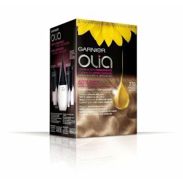 Garnier Olia Tinte Capilar Permanente Sin Amoniaco con Aceites Florales #7.13 Rubio Canela, Cobertura Total de Canas 1 Ud.