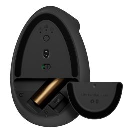 Logitech Lift For Business Ratón Vertical Inalámbrico Ergonómico Negro/Gris