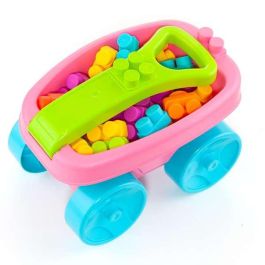 Vagon bloques rosa con 20 piezas Vagon bloques rosa con 20 piezas