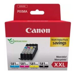 Canon Tinta Ecopack Bk +C-M-Y - Pixma Ts 6251-6350-6351-705-8252-8350-8351-8352-9550-9551- Cli 581XXL Precio: 90.49999948. SKU: B1H5VTW2SR