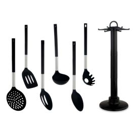 Set 7 Piezas Utensilios Cocina Negro Silver Kinvara - Incluye Pala, Batidor, Cuchara y Más (6 Unidades) Set 7 Piezas Utensilios Cocina Negro Silver Kinvara - Incluye Pala, Batidor, Cuchara y Más (6 Unidades)