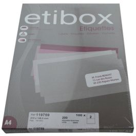 Etiquetas Adh.Impr. A4 Blanca Caja 100H C.Rectos 210X148,5 Mm 200 Uds. Precio: 8.79000023. SKU: B17ZCG7HNX