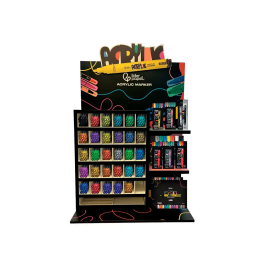 Liderpapel Rotulador Acrílico Expositor Madera Sobremesa 333 Unidades Colores Surtidos Tester