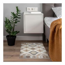 Croma Collection Alfombra Vinílica Estampada Kilim Grises 45 x 75 cm