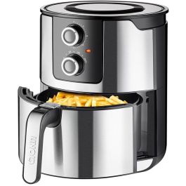 Unold 58655 Freidora de Aire Caliente XL 5L 1400W Negra/Acero Inoxidable con Funciones Hornear y Asar