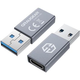 GRAUGEAR G-AD-CTA-10G Adaptador USB 3.2 Gen 2 Type-C a Type-A Macho a Hembra 10 Gbit/s Plata Precio: 32.58999964. SKU: B1JT7WCMAF