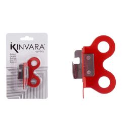 Kinvara Abrelatas Mariposa 6.7 x 6.7 x 2.5 cm Rojo y Negro Acero (Set de 48)