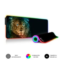 Subblim Alfombrilla de Ratón LED RGB 9 Colores Diseño León XL para Juegos SUBMP-02RGB10