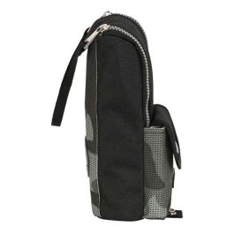 Estuche Escolar Safta Stone Negro 6 x 21 x 6 cm