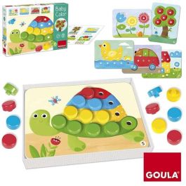 Juego educativo mosaico baby color de madera goula 26 piezas 30x22x5 cm