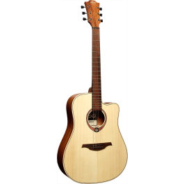 LAG Guitarra Acústica Dreadnought Cutaway Tramontane 70 Natural - Acabado Satinado