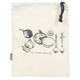 Cook Concept Bolsa Conserva Reutilizable de Tela con Cuerda para Verduras 21x1,5x26,5 cm