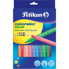 Pelikan C407/12 Marcadores Colorella Duo Doble Punta Gruesa y Fina, 10 Unidades Precio: 20.50000029. SKU: B1HN9SEC2X