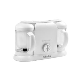 Beaba Babycook Duo Robot de Cocina para Bebés 4 en 1 Vapor, Mezcla, Descongela, Recalienta, 2200ml, Blanco y Plata