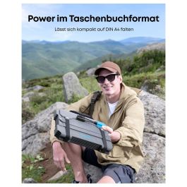 Anker SOLIX 100W Panel Solar Plegable Monocristalino Negro IP67